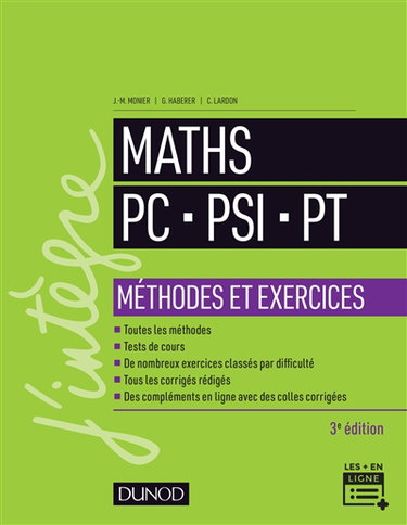 Couverture de Maths PC, PSI, PT : méthodes et exercices