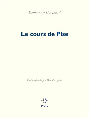 Couverture de Le cours de Pise