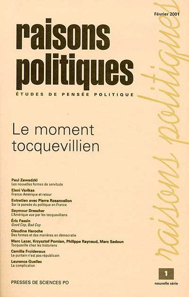 Raisons politiques, n° 1 (2001). Situations de Tocqueville