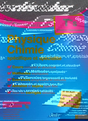 Physique chimie terminale S, spécifique et spécialité : nouveau programme