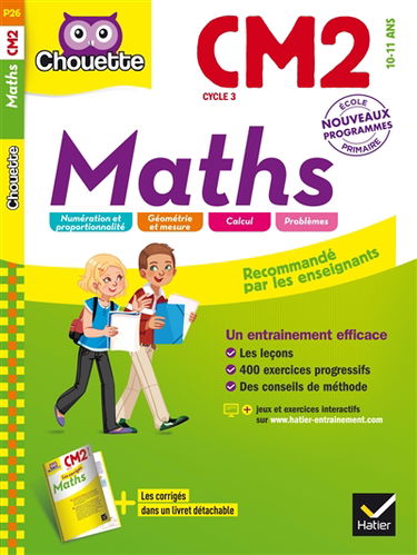 Maths CM2, cycle 3, 10-11 ans : nouveau programme