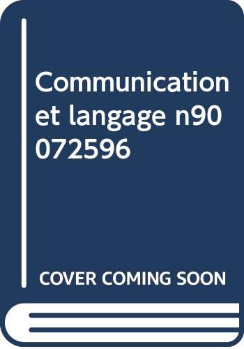 Couverture de Communication et langage n90 072596