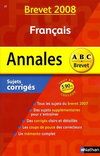 Français : sujets corrigés bac 2008