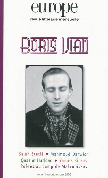 Europe, n° 967-968. Boris Vian