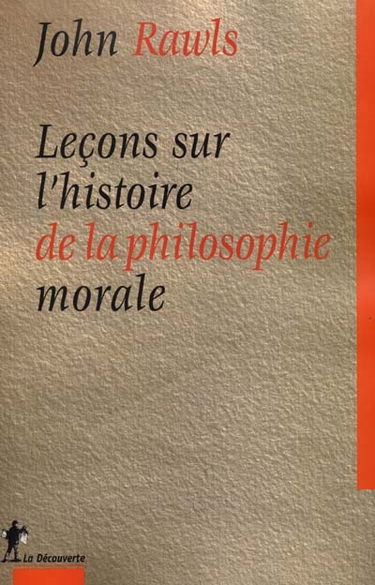 Leçons sur l'histoire de la philosophie morale