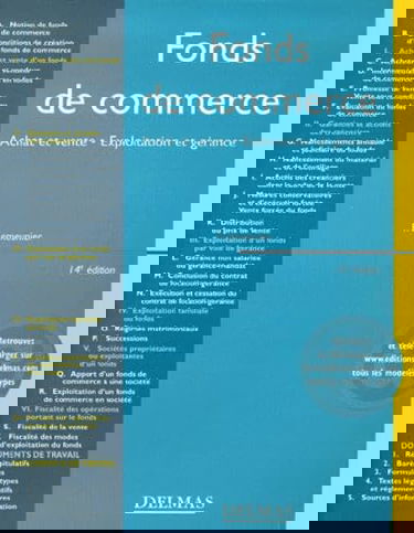 Fonds de commerce : achat et vente, location et gérance