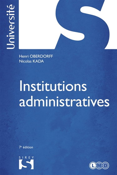 Couverture de Institutions administratives