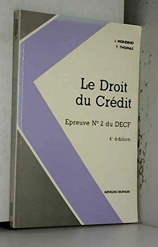 Le Droit du crédit : épreuve n° 2 du DECF