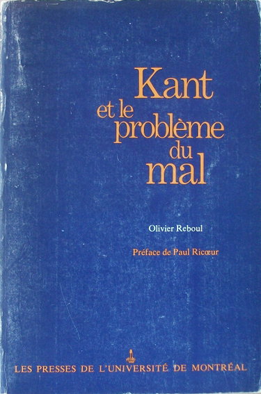 Couverture de Kant et le probleme du mal [Unknown Binding] by Reboul, Olivier