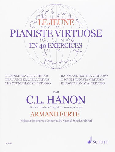 Couverture de Le jeune pianiste virtuose en 40 excercices