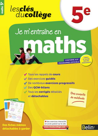 Je m'entraîne en maths, 5e : conforme aux programmes officiels