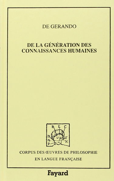 De la génération des connaissances humaines : 1802