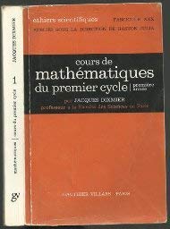 Couverture de Cours de Mathematiques du premier cycle , première année