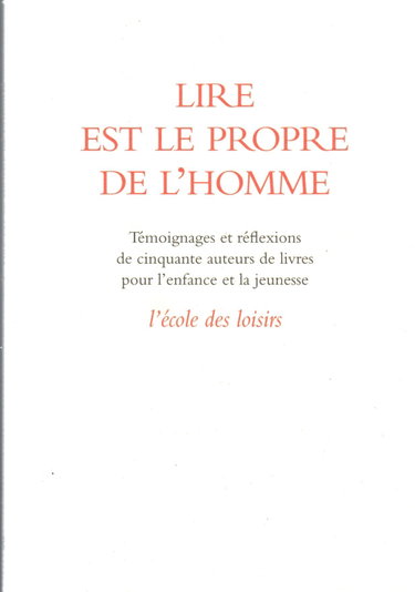 Couverture de LIRE EST LE PROPRE DE L'HOMME 08/2011