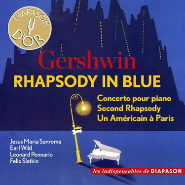 Couverture de Gershwin : Rhapsody in Blue. Sanroma, Wild, Pennario, Saltkin