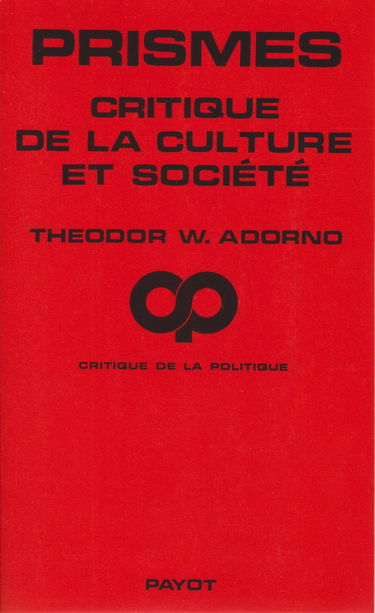 Prismes : critique de la culture et société