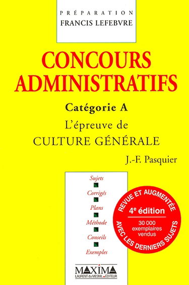 Concours administratifs : catégorie A, l'épreuve de culture générale