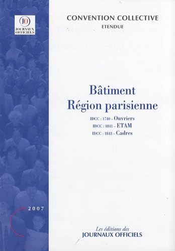 Bâtiment Région parisienne: ETAM, ouvriers, ingénieurs, assimilés et cadres