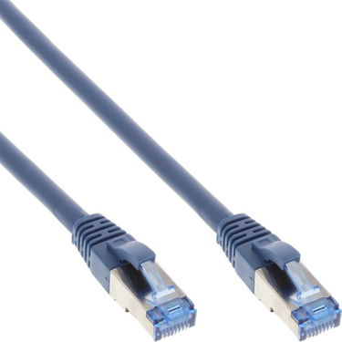 InLine Cordon de raccordement - RJ-45 (M) - RJ-45 (M) - 3 m - SSTP - (CAT 6a) - Sans halogène - Bleu