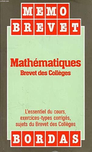 MEMOBREV/3 MATHEMATIQ.89 (Ancienne Edition)