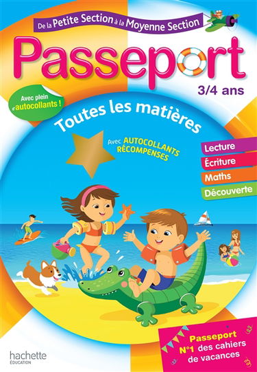 Passeport de la petite section à la moyenne section, 3-4 ans : maths, lecture, écriture, exploration du monde : conforme aux programmes