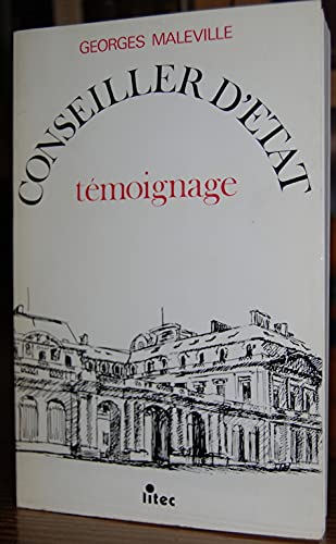 Couverture de Conseiller d'Etat : Témoignage
