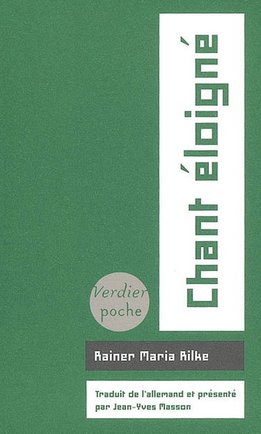 Chant éloigné : poèmes et fragments