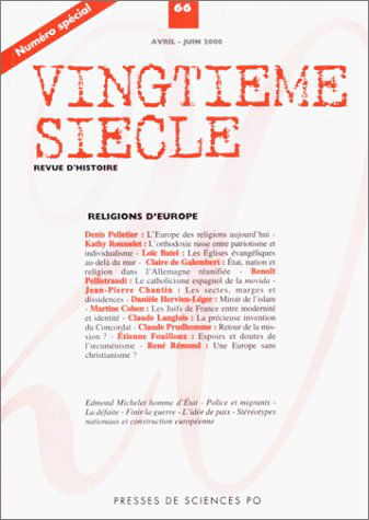 Le vingtième siècle, numéro 66 - avril-juin 2000