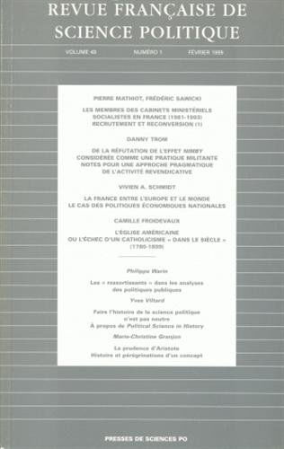 Revue française de science politique, volume 49, tome 1
