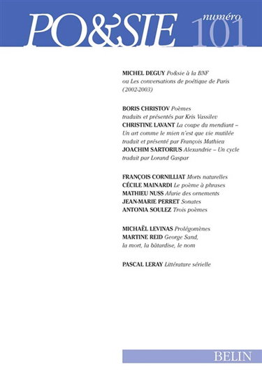 Poésie, n° 101