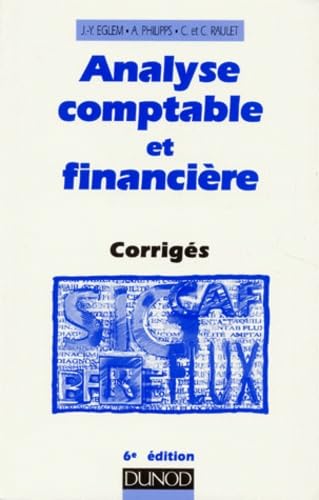 Analyse comptable et financière, corrigés