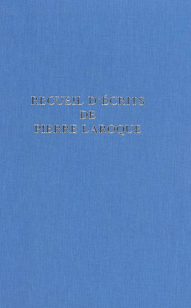 Recueil d'écrits de Pierre Laroque