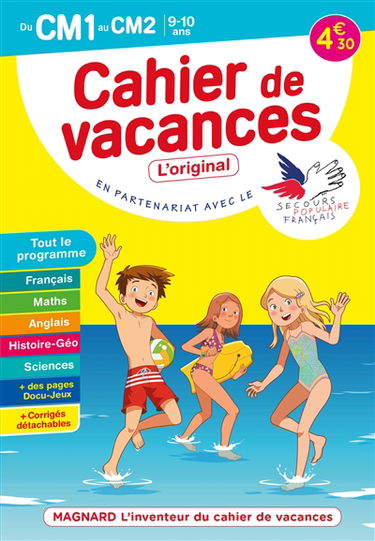 Cahier de vacances du CM1 au CM2, 9-10 ans : tout le programme