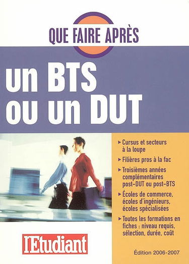 Que faire après un BTS ou un DUT