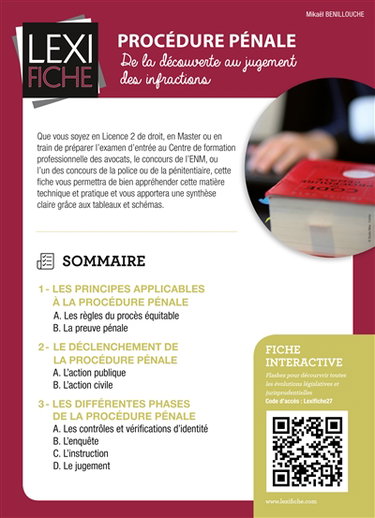 Procédure pénale : de la découverte au jugement des infractions