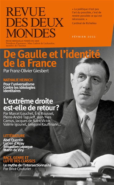 Revue des deux mondes, n° 2 (2022). L'extrême droite est-elle de retour ?