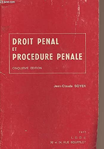 Droit pénal et procédure pénale
