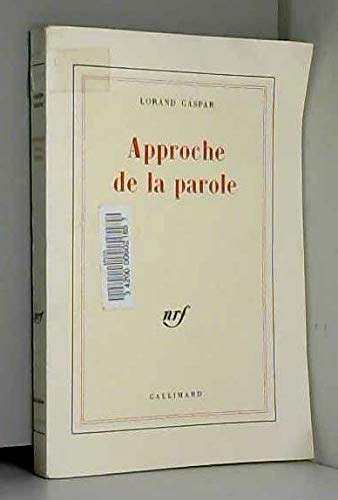 Approche de la parole