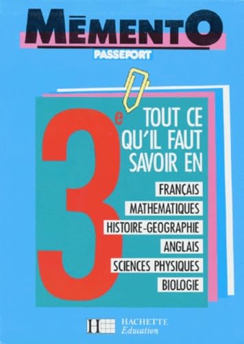 Mémento passeport 3e