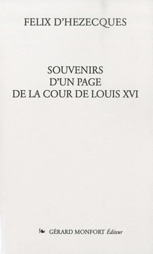 Souvenirs d'un page de la cour de Louis XVI