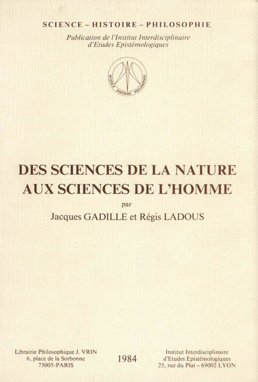 Des sciences de la nature aux sciences de l'homme