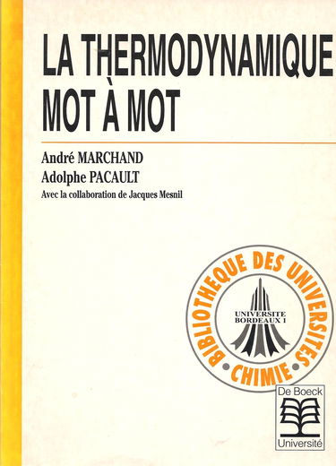 La thermodynamique mot à mot