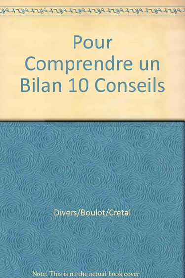 Pour Comprendre un Bilan 10 Conseils