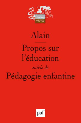 Propos sur l'éducation. Pédagogie enfantine