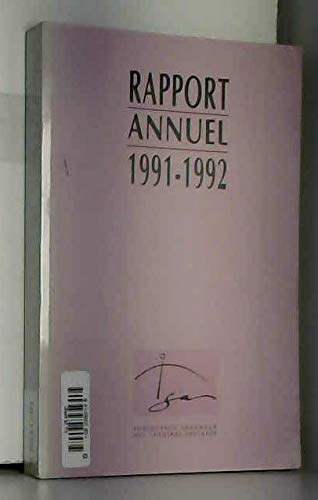 Rapport Annuel 1991-1992 de l'Inspection Generale des Affaires Sociales