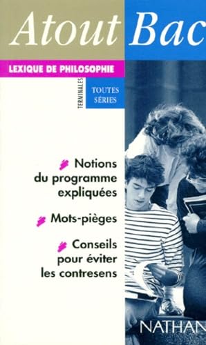 Lexique de philosophie, terminales toutes séries