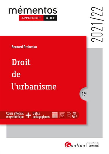 Couverture de Droit de l'urbanisme : 2021-2022