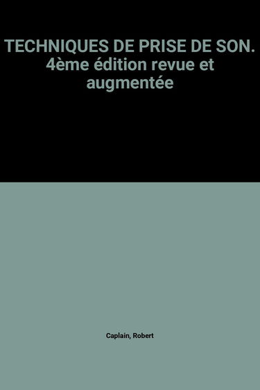 Techniques de prise de son