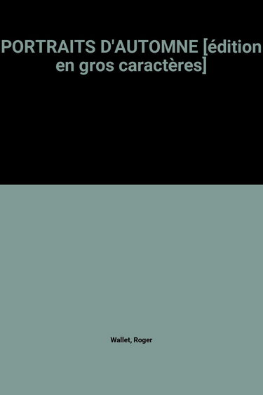 Portraits d'automne