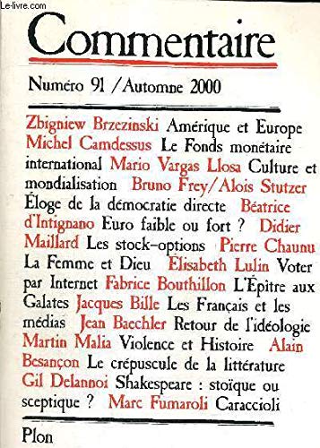 Commentaire, numéro 91